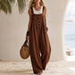 🏆 Verkaufsschlager – jetzt halber Preis! ✨Lässiger Jumpsuit für Damen mit breiten Trägern und Knöpfen