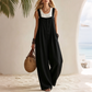 🏆 Verkaufsschlager – jetzt halber Preis! ✨Lässiger Jumpsuit für Damen mit breiten Trägern und Knöpfen