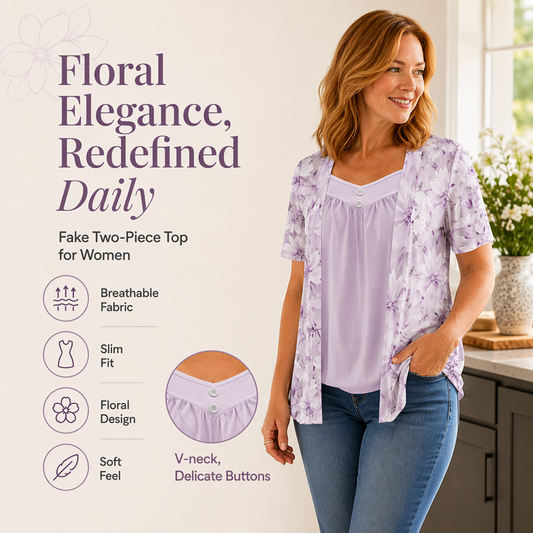 🎯 Einfach halber Preis – keine Spiele!✨Damen Plus-Size Blumenprint-Oberteil💕