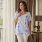 🎯 Einfach halber Preis – keine Spiele!✨Damen Plus-Size Blumenprint-Oberteil💕