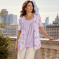 🎯 Einfach halber Preis – keine Spiele!✨Damen Plus-Size Blumenprint-Oberteil💕