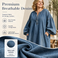 🌿 Maxi-Jeanskleid mit Laternenärmeln – atmungsaktiv und vielseitig für jeden Anlass