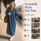 🌿 Maxi-Jeanskleid mit Laternenärmeln – atmungsaktiv und vielseitig für jeden Anlass