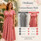 ⭐ 4,9 Sterne – nicht ohne Grund! 👗Damenkleid mit V-Ausschnitt, Blumenmuster und gedrehter Taille