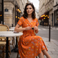⭐ 4,9 Sterne – nicht ohne Grund! 👗Damenkleid mit V-Ausschnitt, Blumenmuster und gedrehter Taille