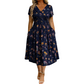 ⭐ 4,9 Sterne – nicht ohne Grund! 👗Damenkleid mit V-Ausschnitt, Blumenmuster und gedrehter Taille