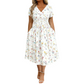 ⭐ 4,9 Sterne – nicht ohne Grund! 👗Damenkleid mit V-Ausschnitt, Blumenmuster und gedrehter Taille