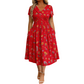 ⭐ 4,9 Sterne – nicht ohne Grund! 👗Damenkleid mit V-Ausschnitt, Blumenmuster und gedrehter Taille