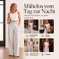 📦 Täglich 500+ Pakete versendet – der Wahnsinn! ✨Damen-Hochweitbund-Hosen mit kontrastierenden Besätzen