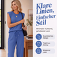 ⏰Nur noch heute 60% Rabatt!🔥Legeres ärmelloses Set für Damen: Oberteil mit Rundhalsausschnitt und Weite-Bein-Hose