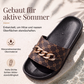 🎪 Neuheiten-Launch + 50% = doppelte Überraschung! Unisex Monogramm-Sommersandalen mit Metallkette