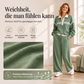 ⭐ 4,9 Sterne – nicht ohne Grund! Gestricktes Sweatshirt mit Streifenpatchwork und Weite-Hosen-Set für Damen