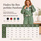 ⭐ 4,9 Sterne – nicht ohne Grund! Gestricktes Sweatshirt mit Streifenpatchwork und Weite-Hosen-Set für Damen