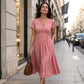 🚨 Eilmeldung: 50% endet heute Nacht!🌺Elegantes Damenkleid mit V-Ausschnitt und Blumendruck