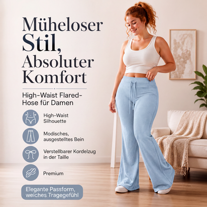 Top-bewertet ⭐Hochbundhosen für Damen im Schlaghosen-Stil