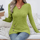 🍁👚Herbstkollektion – 50 % Rabatt🛍️Damen V-Ausschnitt Strick-Top mit asymmetrischem Saum