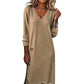 🧶👗2026 Neuheiten – 50 % Rabatt🛍️Schmeichelndes Midikleid mit V-Ausschnitt