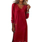 🧶👗2026 Neuheiten – 50 % Rabatt🛍️Schmeichelndes Midikleid mit V-Ausschnitt