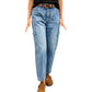 🙌 70% Wiederkaufquote – Qualität überzeugt! Legere Jeans mit geradem Bein für Damen