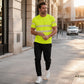 🚨 Eilmeldung: 50% endet heute Nacht! Gestreiftes T-Shirt für Herren im Color-Block-Look