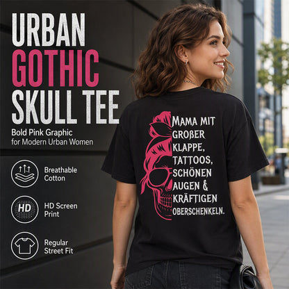 ⌛Zeitlich begrenztes Angebot – Damen-T-Shirt mit Totenkopf-Motiv