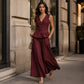 🏃‍♀️ Es wird im Akkord weggeschnappt – zögern Sie nicht! Damen Peplum-Top & Weites Bein Hosen-Set