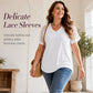 👚 Damen Elegantes Spitzen-Patchwork-V-Ausschnitt-Top – Zarte Spitze, femininer Schnitt & edle Optik | Perfekt für besondere Anlässe, Dates & elegante Abende – Jetzt -50%!