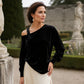 ⏰ Letzte Welle – Lager fast leer – 50% endet jederzeit！Damen Off-Shoulder Lockere Pullover-Oberteil