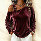 ⏰ Letzte Welle – Lager fast leer – 50% endet jederzeit！Damen Off-Shoulder Lockere Pullover-Oberteil