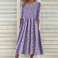 📢📢50%Rabatt!!!🎉✨Damen-Kleid mit Smoknähten und Blumenmuster