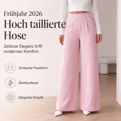 🧧 Aktionspreis = halber Preis – ein Schnäppchen! Elegante hochtaillierte Weithosen für Damen
