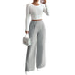 🧧 Aktionspreis = halber Preis – ein Schnäppchen! Elegante hochtaillierte Weithosen für Damen
