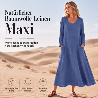 💎 Der Sommerhit 2026 – der Wahnsinn! Damen Langarmkleid in Unifarbe