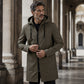 📢📢50%Rabatt!!!🎉✨Mittellange Windjacke mit Kapuze für Herren