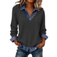 📢📢50%Rabatt!!!🎉✨Damen Shirt in Layering-Optik mit Denim-Kragen