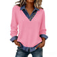 📢📢50%Rabatt!!!🎉✨Damen Shirt in Layering-Optik mit Denim-Kragen