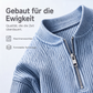 Herren-Cord-Sweatshirt mit Viertelreißverschluss, lässiges Langarm-Oberteil mit Stehkragen