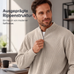 Herren-Cord-Sweatshirt mit Viertelreißverschluss, lässiges Langarm-Oberteil mit Stehkragen