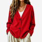 📢📢50%Rabatt!!!🎉✨Damen-Cordstrickjacke mit V-Ausschnitt