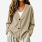 📢📢50%Rabatt!!!🎉✨Damen-Cordstrickjacke mit V-Ausschnitt