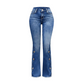 🚨 Eilmeldung: 50% endet heute Nacht! Damen High Waist Destroyed Flare Jeans