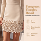 📢📢50%Rabatt!!!🎉✨Elegantes Damenkleid mit V-Ausschnitt und langen Ärmeln