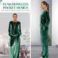 🧥 Zweiteiliges Samt-Set für Damen – Oberteil & Hose im eleganten Look | Kuscheliger Samt, bequemer Schnitt & perfekt aufeinander abgestimmt – Jetzt -50%!