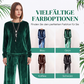 🧥 Zweiteiliges Samt-Set für Damen – Oberteil & Hose im eleganten Look | Kuscheliger Samt, bequemer Schnitt & perfekt aufeinander abgestimmt – Jetzt -50%!