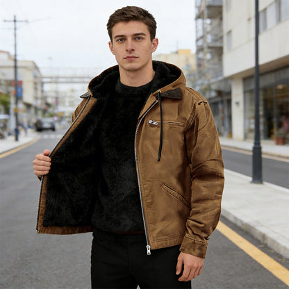 📢📢50%Rabatt!!!🎉✨Warme Arbeitsjacke mit Kapuze für Herren