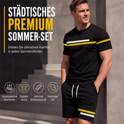 🔔 Letzte 100 Stück – solange der Vorrat reicht! Herren Freizeit Set mit kurzärmligem T-Shirt und Shorts