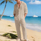 🏆 Verkaufsschlager – jetzt halber Preis! Atmungsaktives Leinen-Strandoutfit für Herren