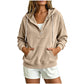 ✨Damen-Cord-Hoodie mit halber Knopfleiste