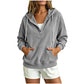 ✨Damen-Cord-Hoodie mit halber Knopfleiste