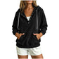 ✨Damen-Cord-Hoodie mit halber Knopfleiste